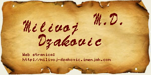 Milivoj Džaković vizit kartica